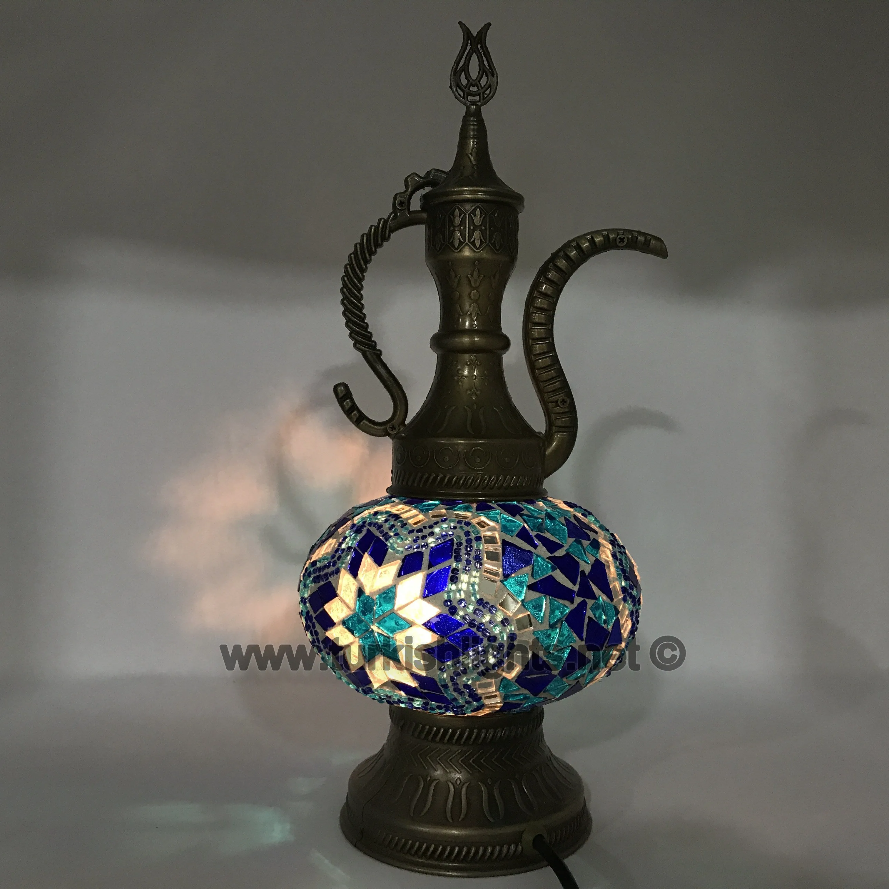 Melidia Mosaic Table Lamp, Pitcher, Large GlobeMelidia, Mosaic Table Lamp, Pitcher, Large Globe