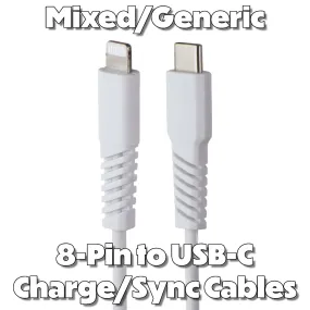 Mixed/Generic Lightning 8-Pin to USB-C Charge/Sync Cables - Mixed Brands/Style