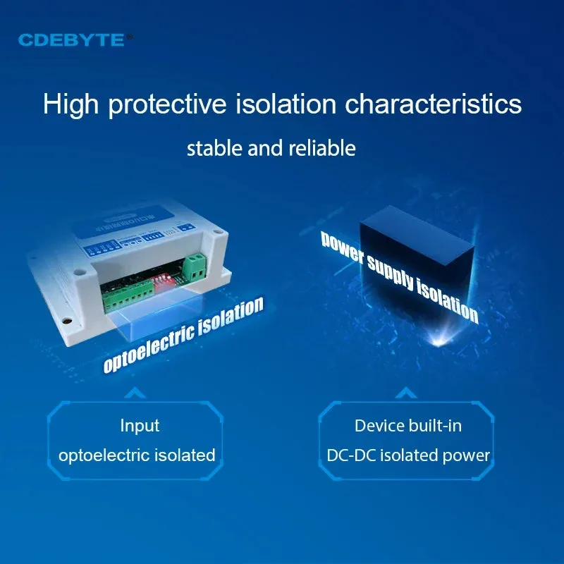 ModBus RTU Serial IO Module RS485 Interface 8DO 8 Digital Outputs  Rail Installation 8~28VDC CDEBYTE MA01-XXCX0080