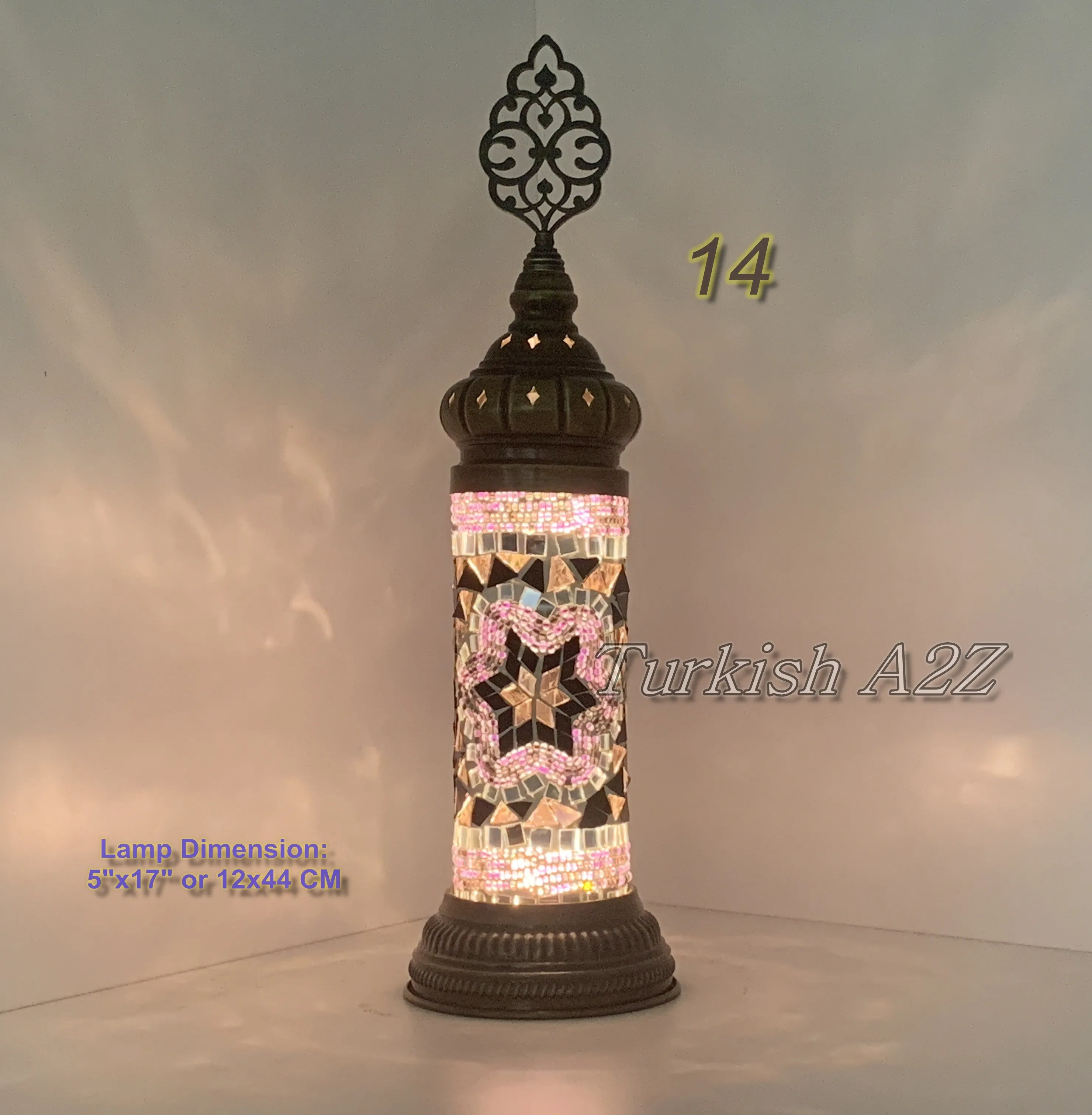 MOSAIC CYLINDER TURKISH MOSAIC LAMP,  id: 300