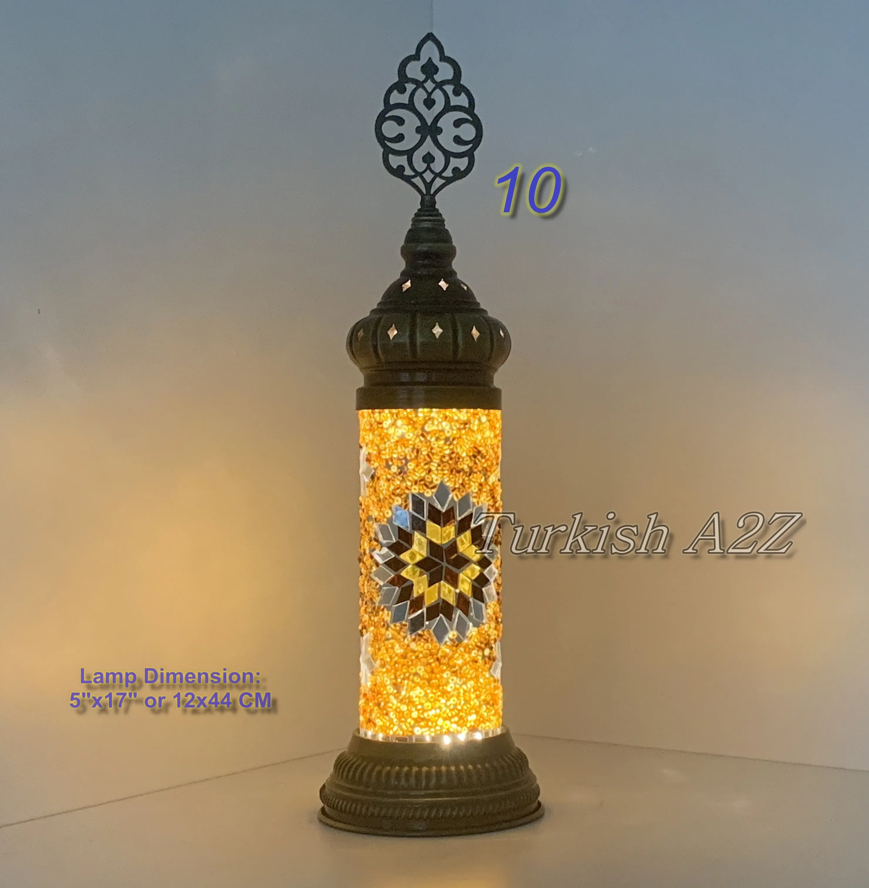 MOSAIC CYLINDER TURKISH MOSAIC LAMP,  id: 300