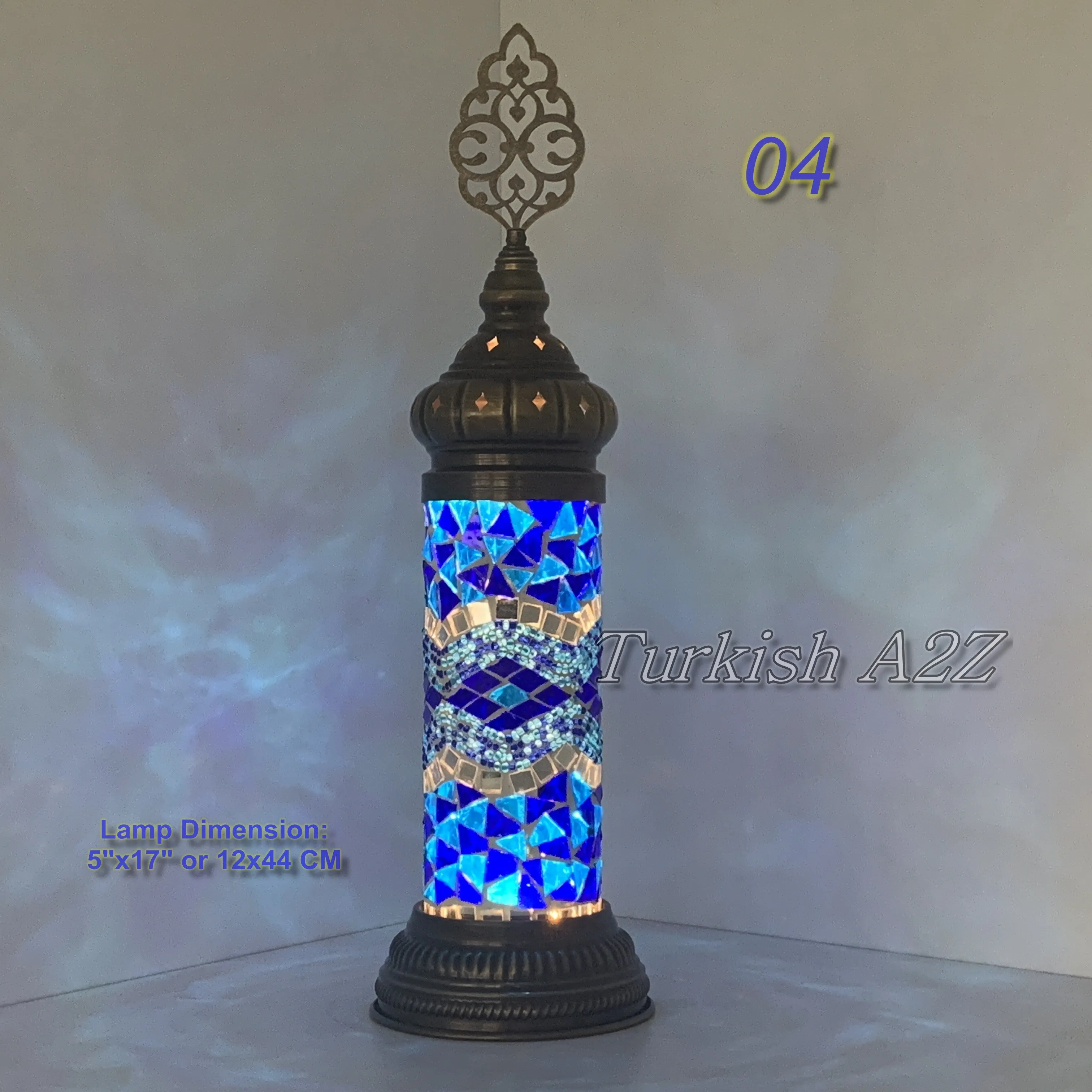 MOSAIC CYLINDER TURKISH MOSAIC LAMP,  id: 300