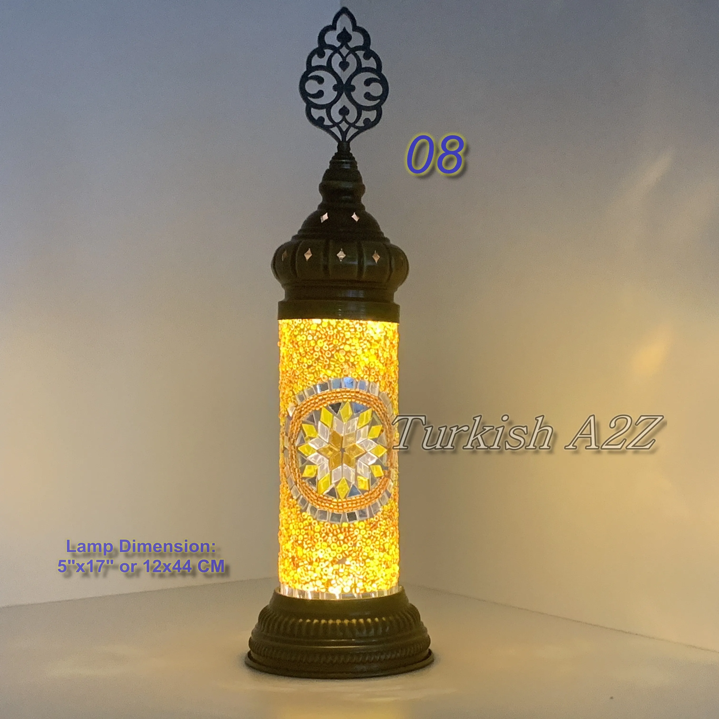 MOSAIC CYLINDER TURKISH MOSAIC LAMP,  id: 300
