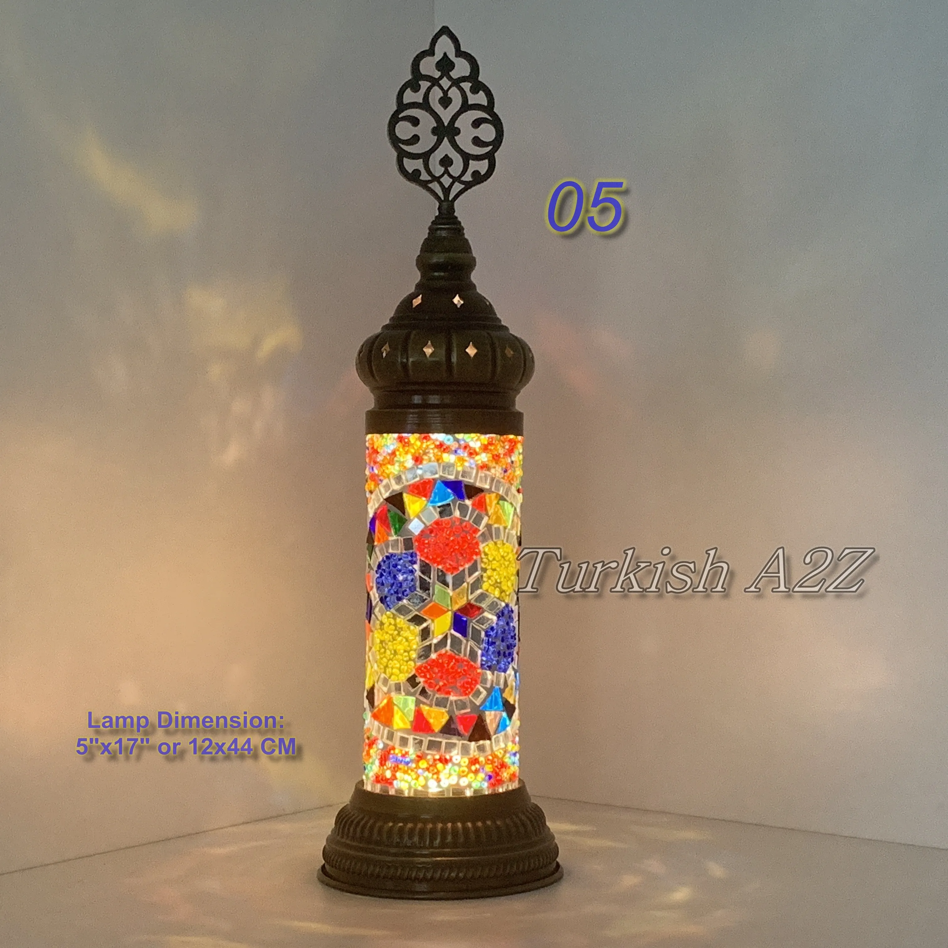 MOSAIC CYLINDER TURKISH MOSAIC LAMP,  id: 300