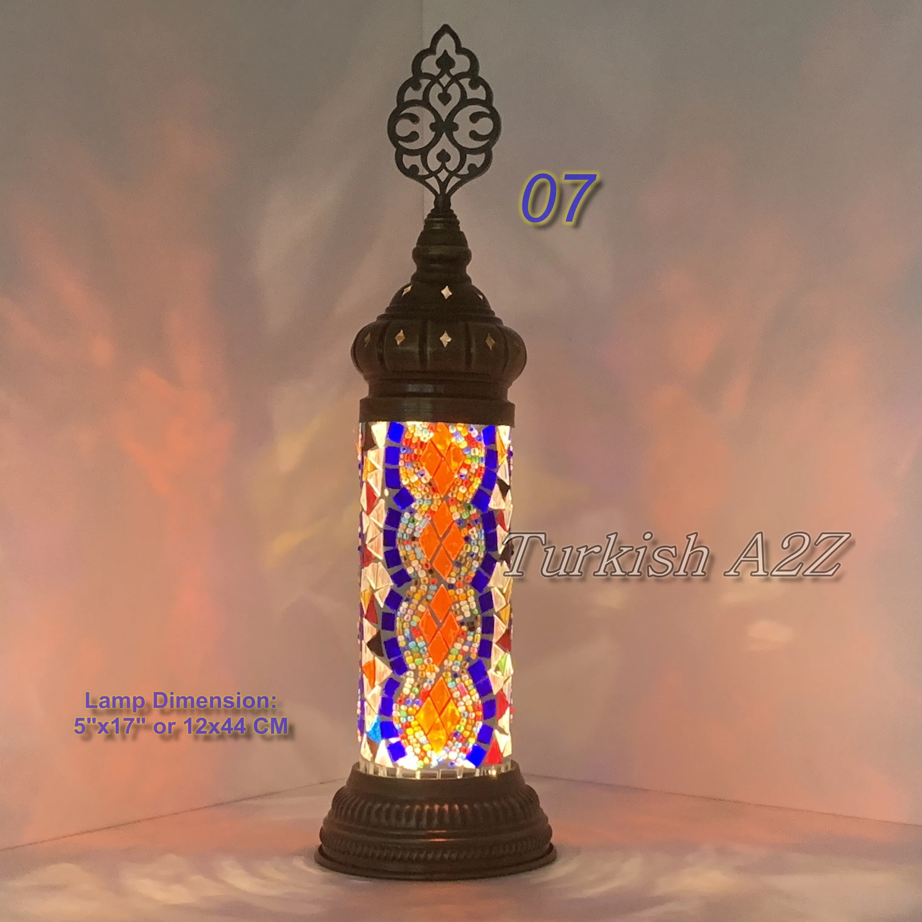MOSAIC CYLINDER TURKISH MOSAIC LAMP,  id: 300