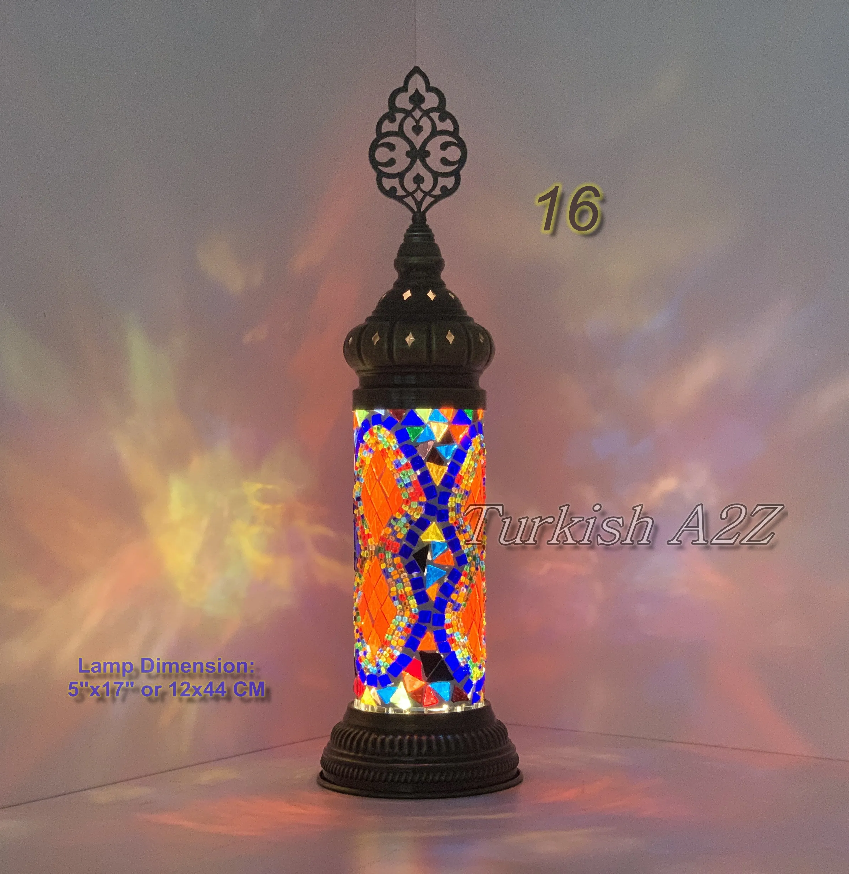 MOSAIC CYLINDER TURKISH MOSAIC LAMP,  id: 300