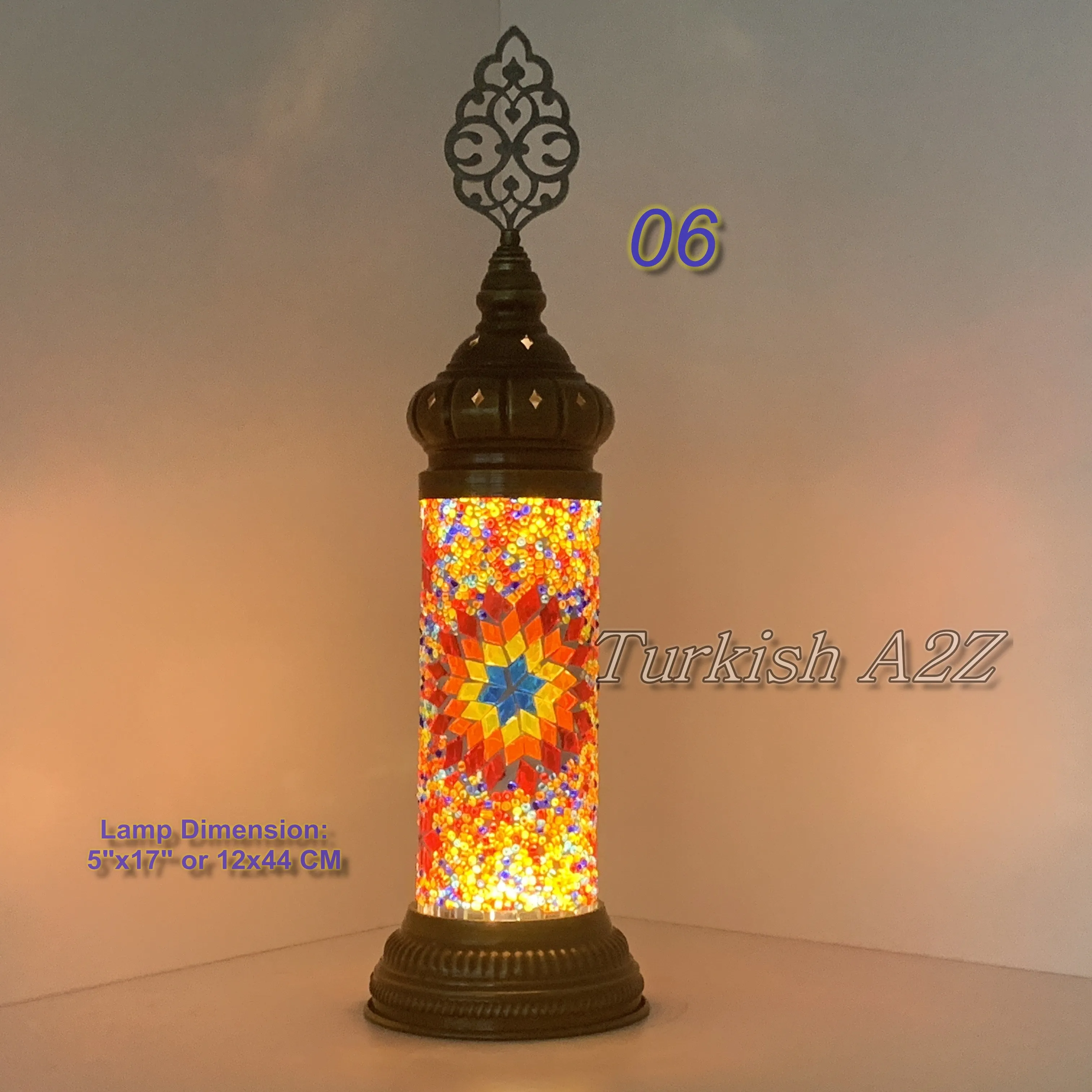 MOSAIC CYLINDER TURKISH MOSAIC LAMP,  id: 300