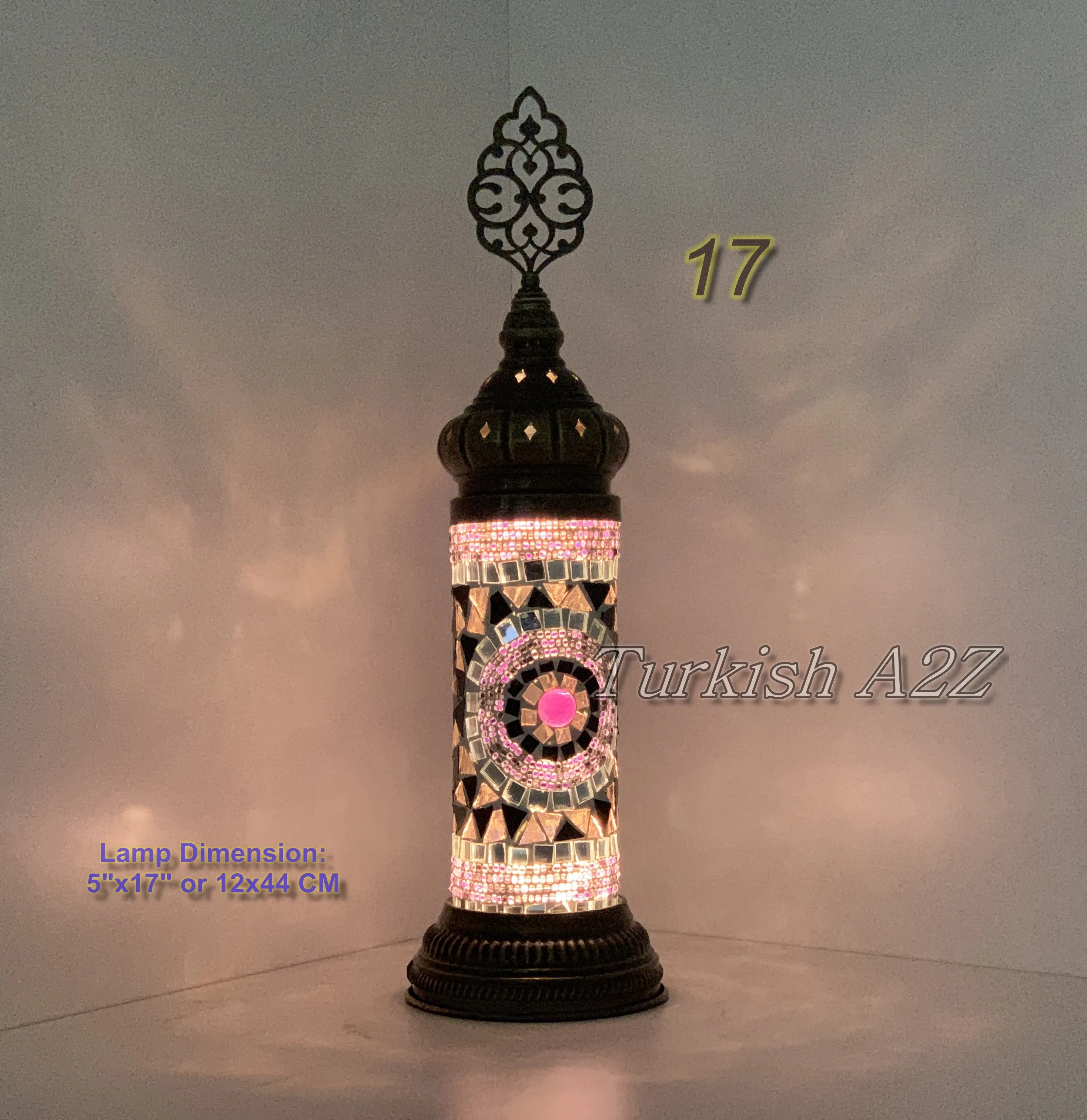 MOSAIC CYLINDER TURKISH MOSAIC LAMP,  id: 300