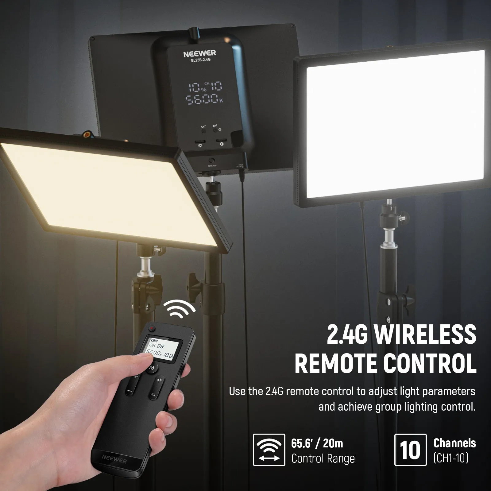 NEEWER GL25B 12.9" Streaming Key Light
