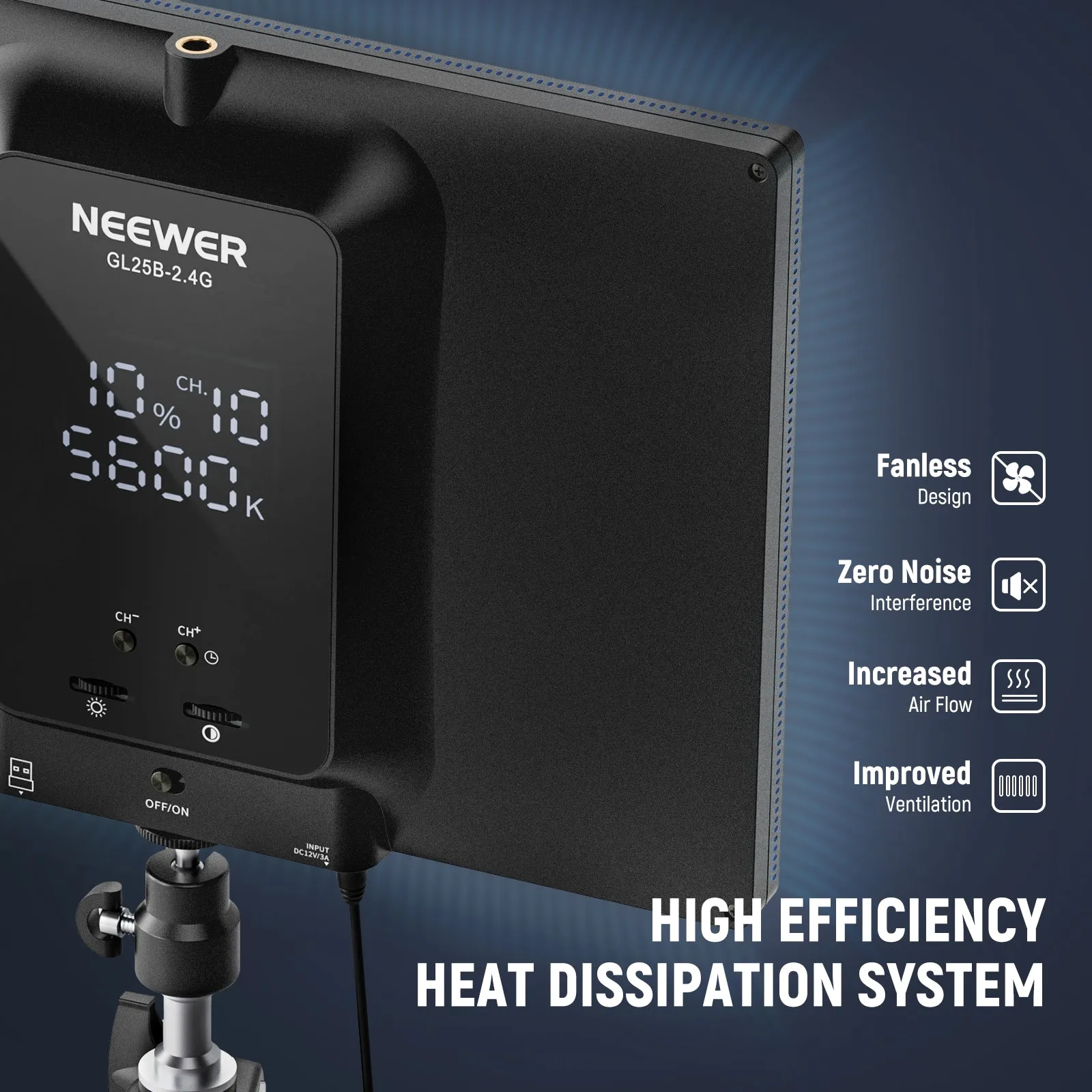 NEEWER GL25B 12.9" Streaming Key Light