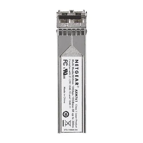 Netgear Prosafe 10 Gigabit Ethernet SFP  Module, 10GBASE-SR SFP  LC GBIC, 10 Pack - AXM761P10-10000S