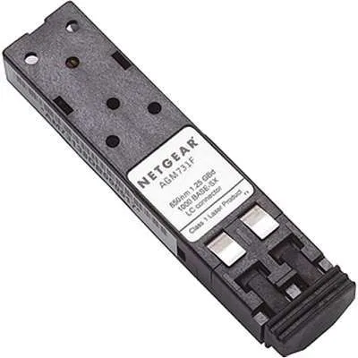 Netgear ProSafe 1000Base-SX SFP (mini-GBIC) Transceiver Module, Fiber Optic 1000 Mbit/s, LC Duplex Connector  - AGM731F