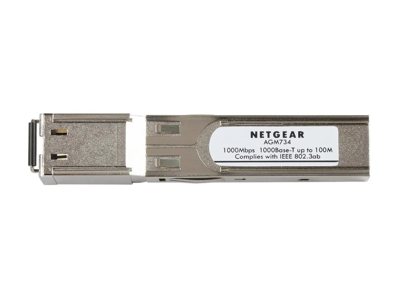 Netgear ProSafe AGM734 SFP (mini-GBIC) Transceiver Module, 1000Base-T Gigabit, RJ45 Connector - AGM734-10000S
