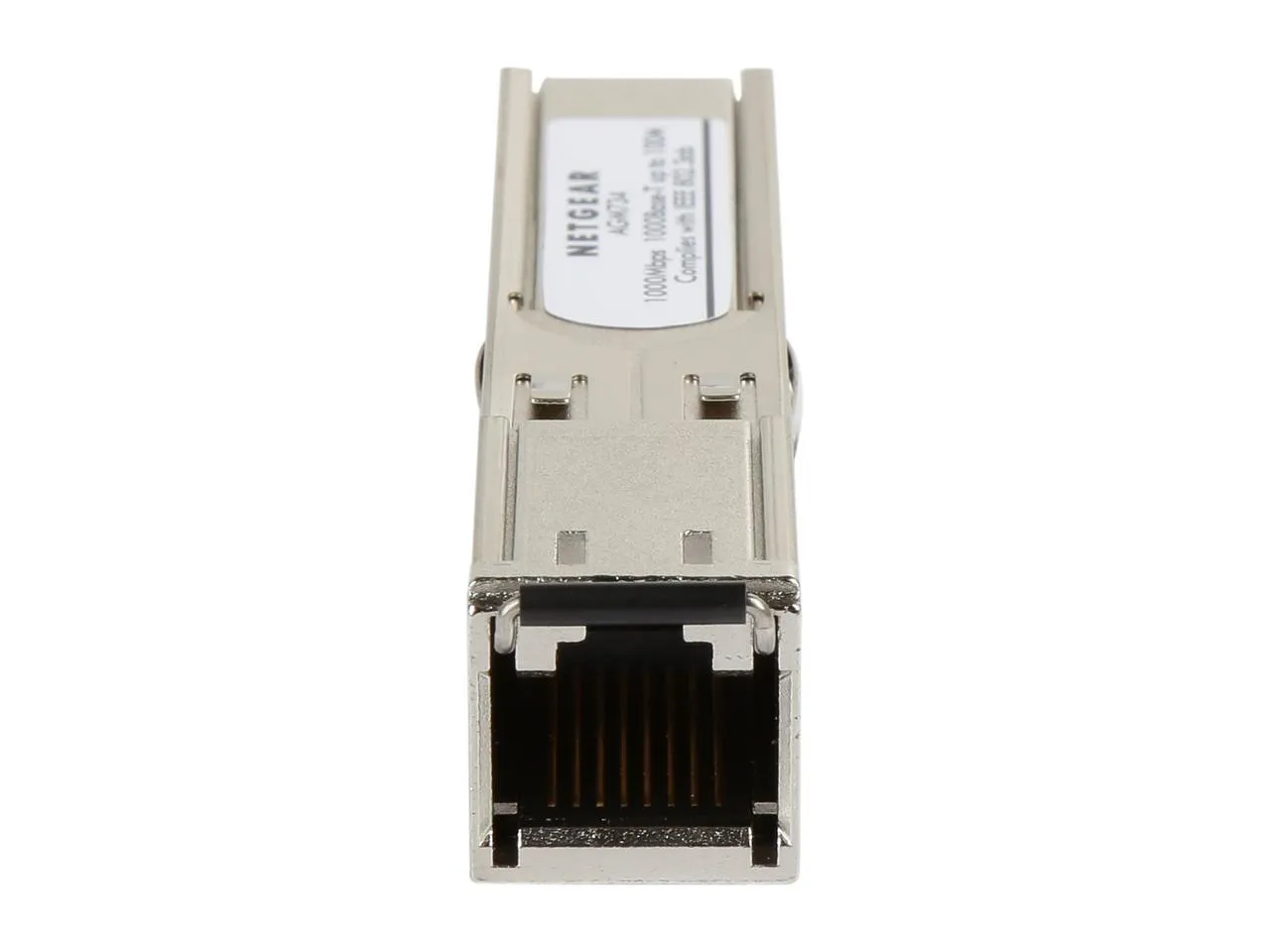 Netgear ProSafe AGM734 SFP (mini-GBIC) Transceiver Module, 1000Base-T Gigabit, RJ45 Connector - AGM734-10000S