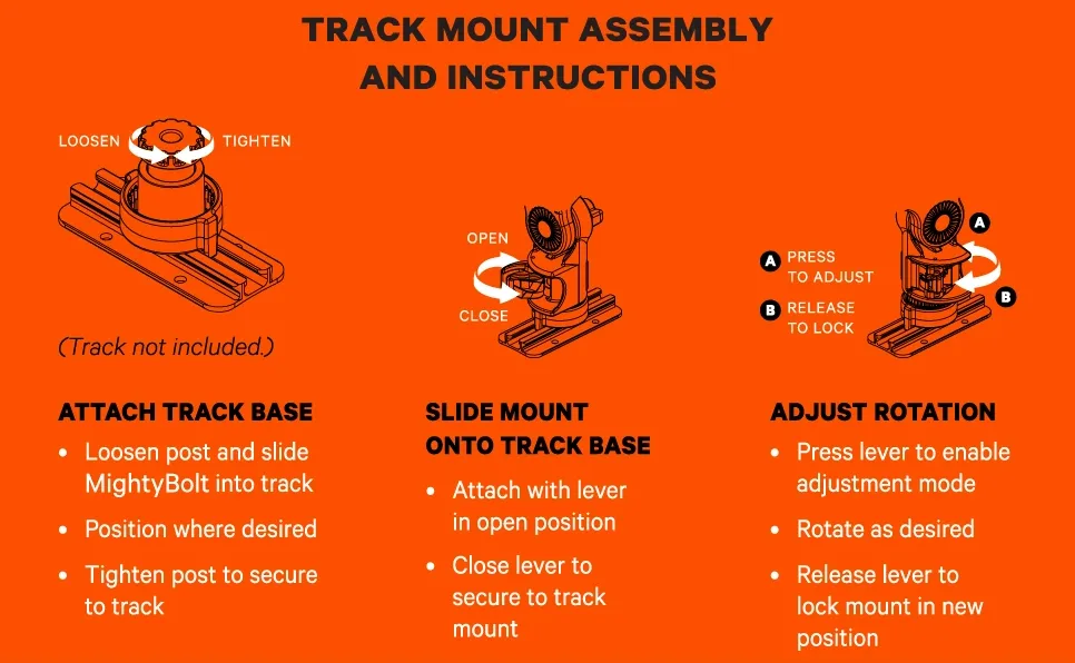 Omega Pro Rod Holder with Track Mounted LockNLoad Mounting System