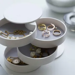 One-piece Rotating Jewelry Box F19-8-416 WHITE