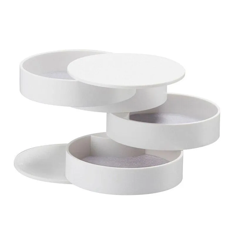 One-piece Rotating Jewelry Box F19-8-416 WHITE