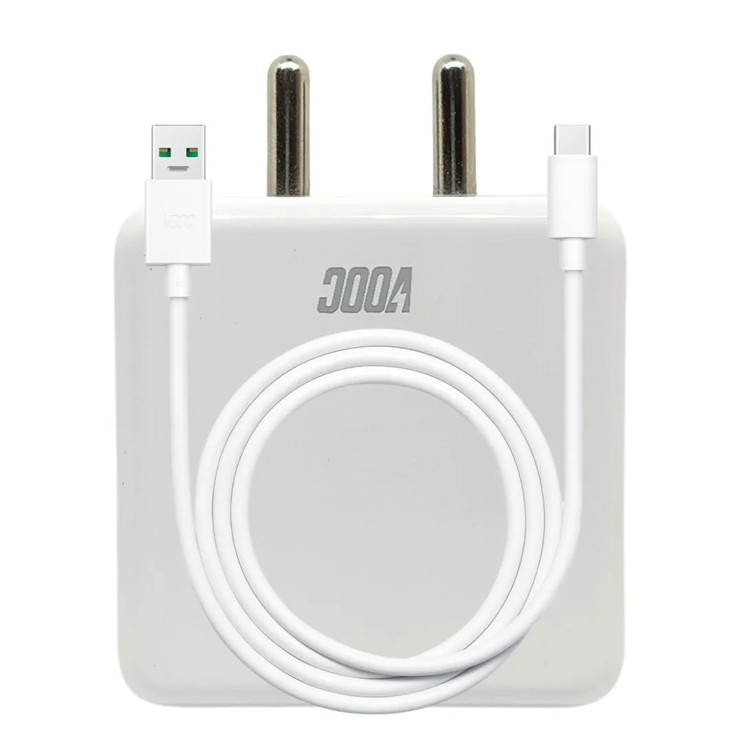 Oppo F17 Pro 4 Amp Type-C  Vooc Charger With C-Type Cable