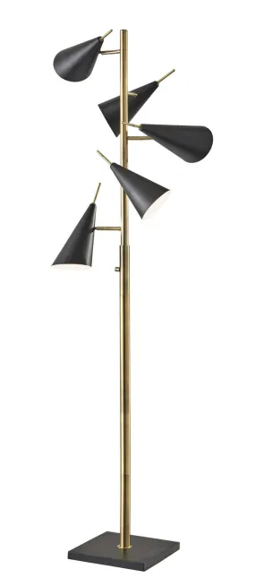 Owen 5-Light Tree Lamp in Black Painted