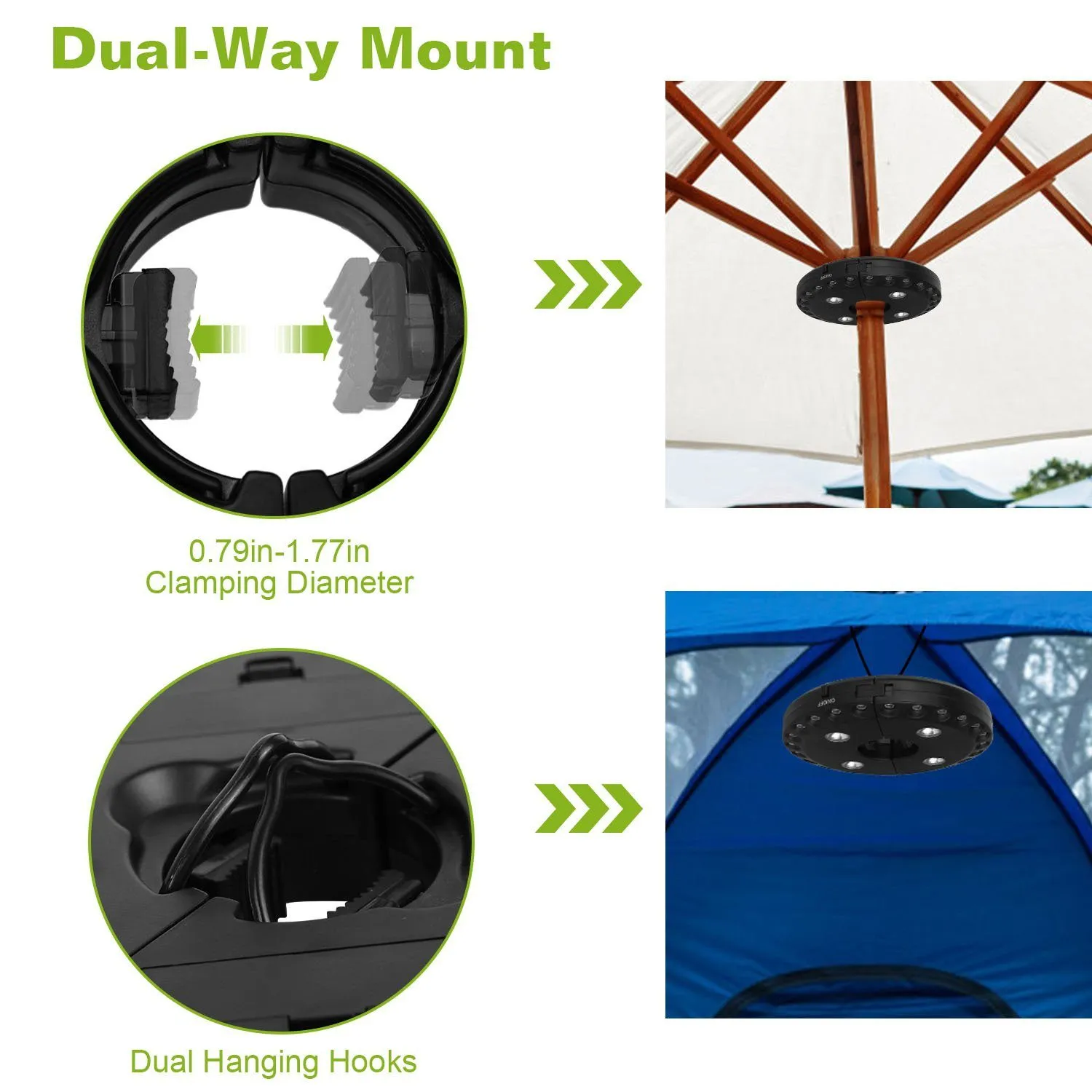 Patio Umbrella Lights LEDS Cordless