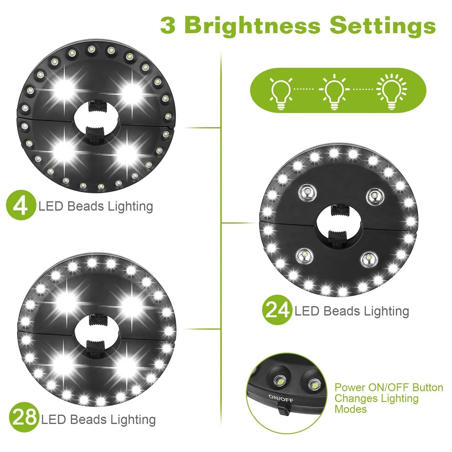Patio Umbrella Lights LEDS Cordless