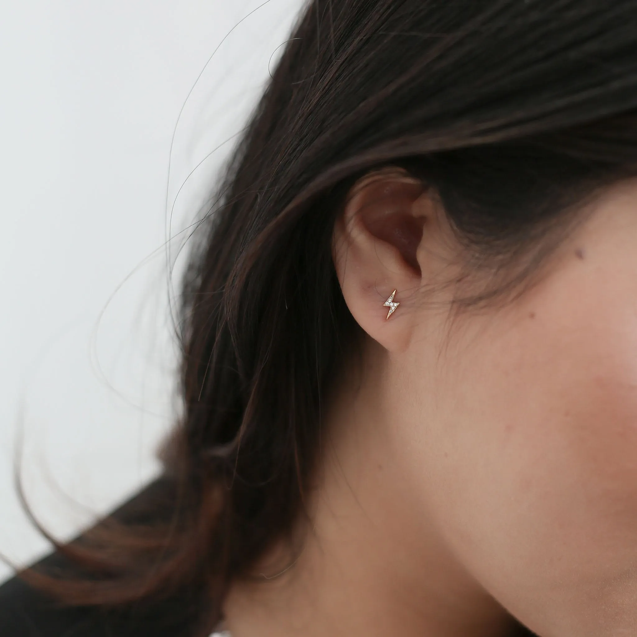 Pave Lightning Studs