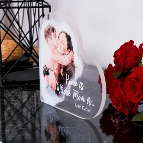 Personalized Mothers Day UV Photo Frame, Personalized Picture Frame, Mom Plaque Stand, Mother Plaque, Custom Mothers Days Gift Table Decor