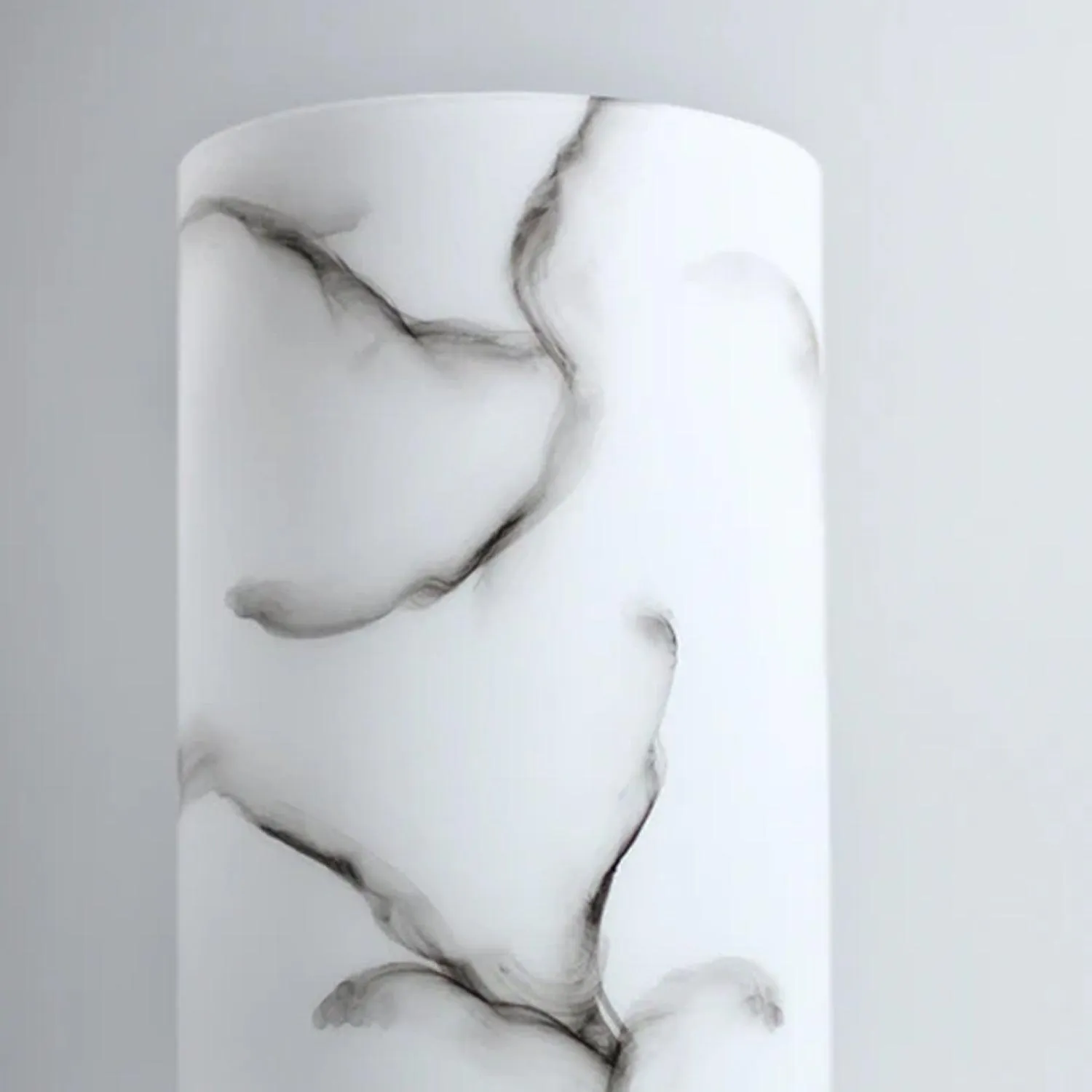 Peyton Sculptural Elegance, Metal and Glass Table Lamp - White, Glass Shade, 320mm High, PL0249
