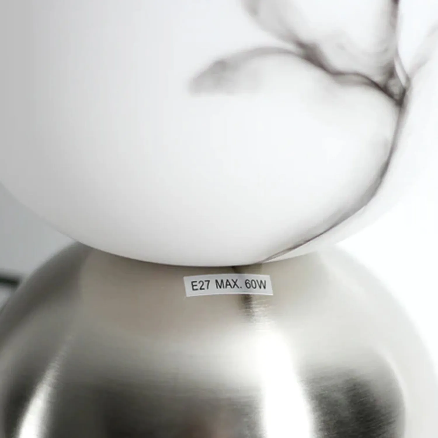 Peyton Sculptural Elegance, Metal and Glass Table Lamp - White, Glass Shade, 320mm High, PL0249