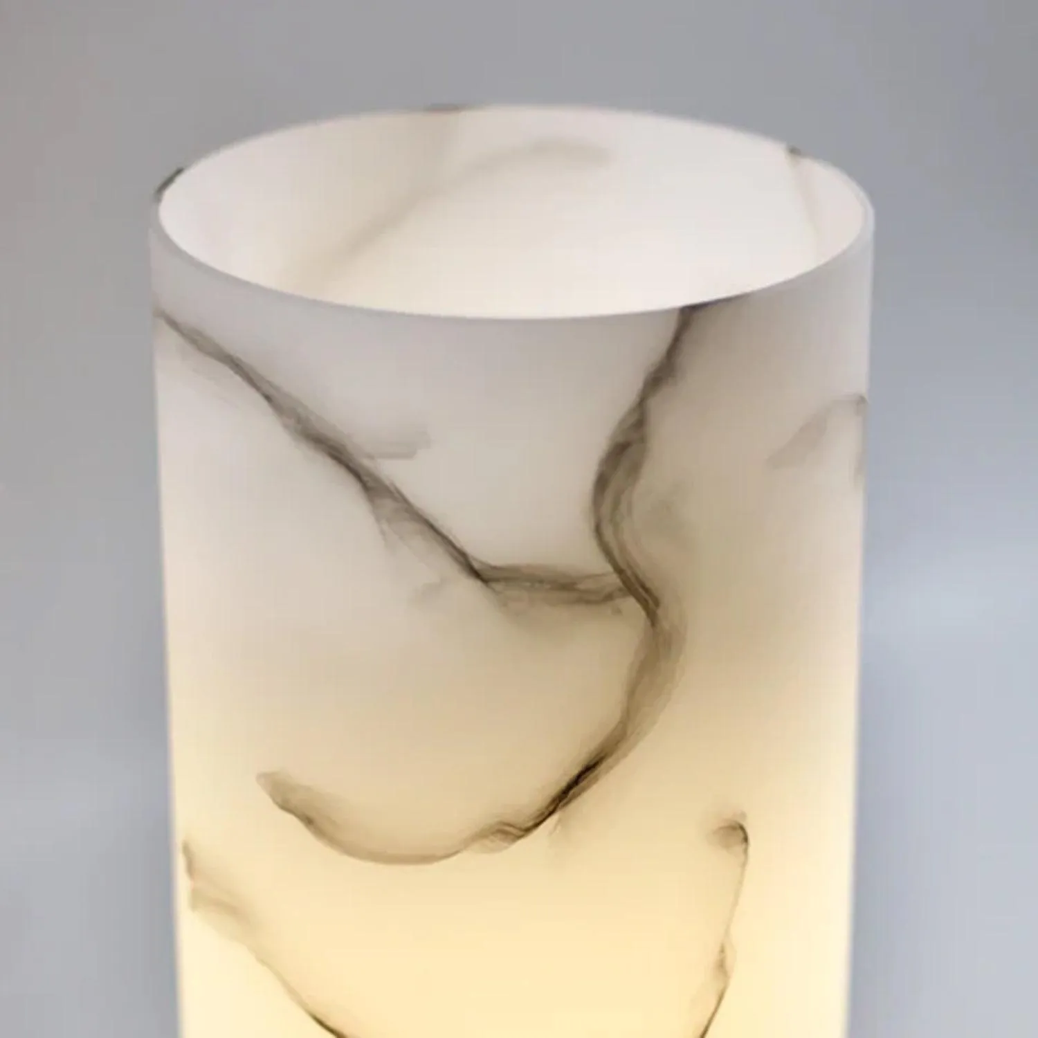 Peyton Sculptural Elegance, Metal and Glass Table Lamp - White, Glass Shade, 320mm High, PL0249