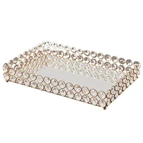 Pinakine® 3 Size - Mirrored Tray Home Decor Crystal Vanity Makeup Perfume Jewelry Tray 30x20x5cm|Home & Garden| Kitchen, Dining & Bar| Dinnerware & Serving Dishes| Trays|70024954PNKL