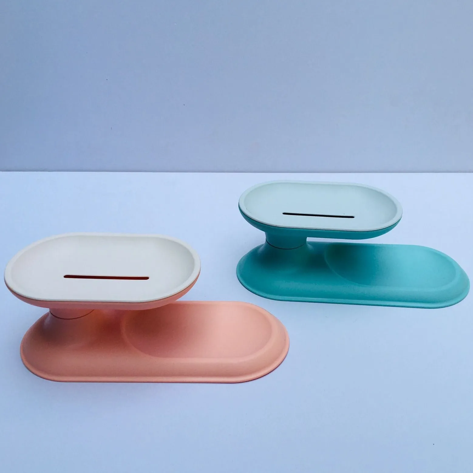 Portable Bathroom Soap Dishes Nordic Double-Layer Color Soap Holder