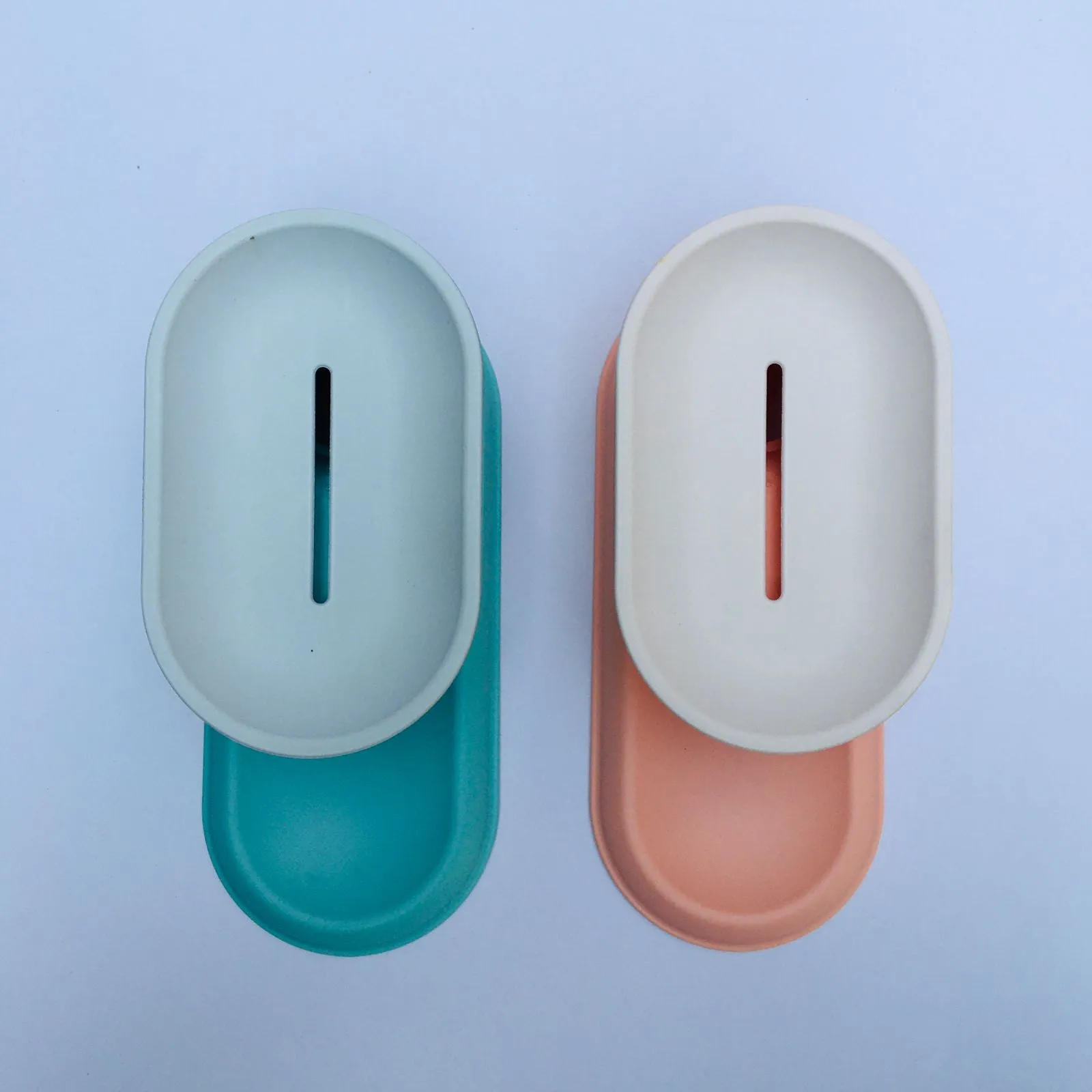 Portable Bathroom Soap Dishes Nordic Double-Layer Color Soap Holder