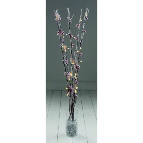 Premier 1m Natural Twig with Red Berries & LEDs