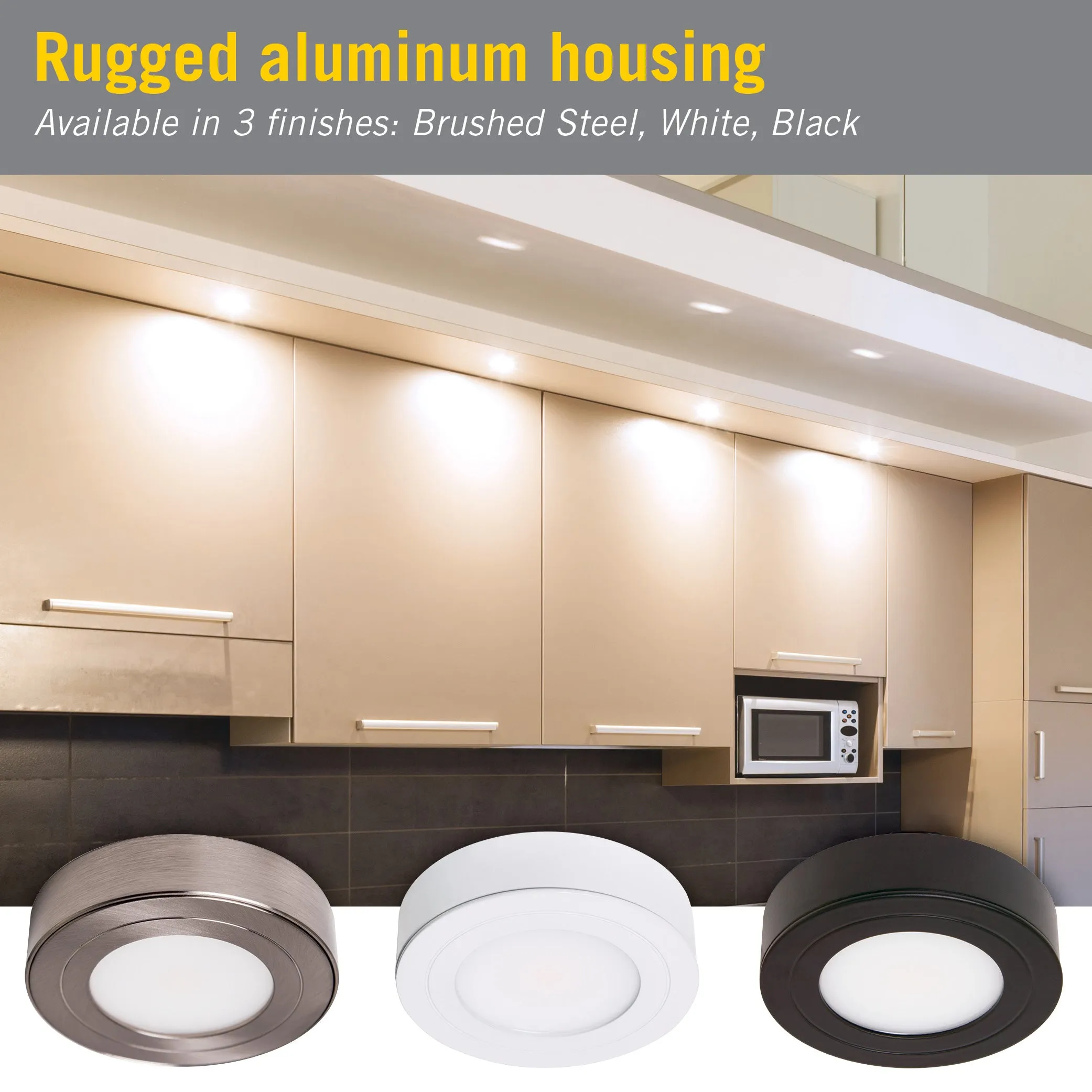 PureVue White Under Cabinet LED Puck Light