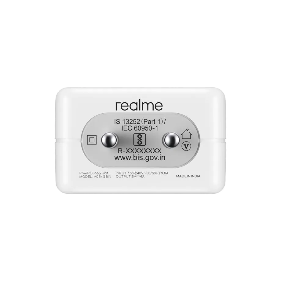 Realme 5 Pro Vooc Flash Charge 20W Charger With Type-C Cable