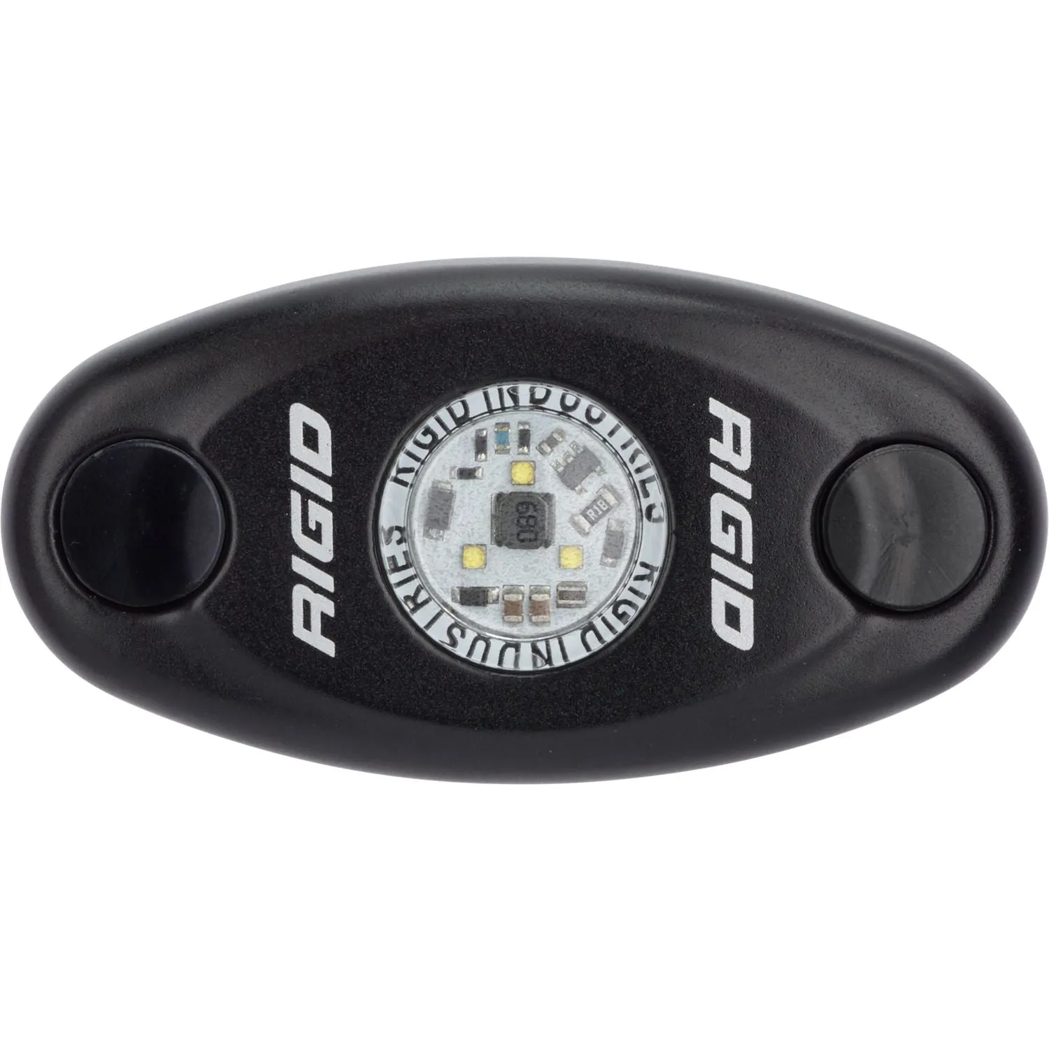 RIGID A-Series LED Light Low Power Red Black Housing Single