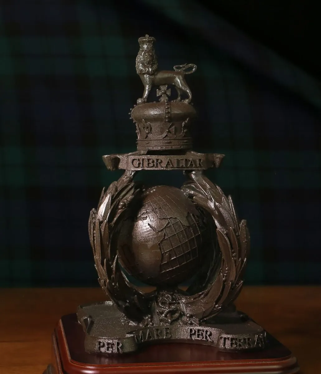 Royal Marines 3D Globe & Laurel - Bronze B77A