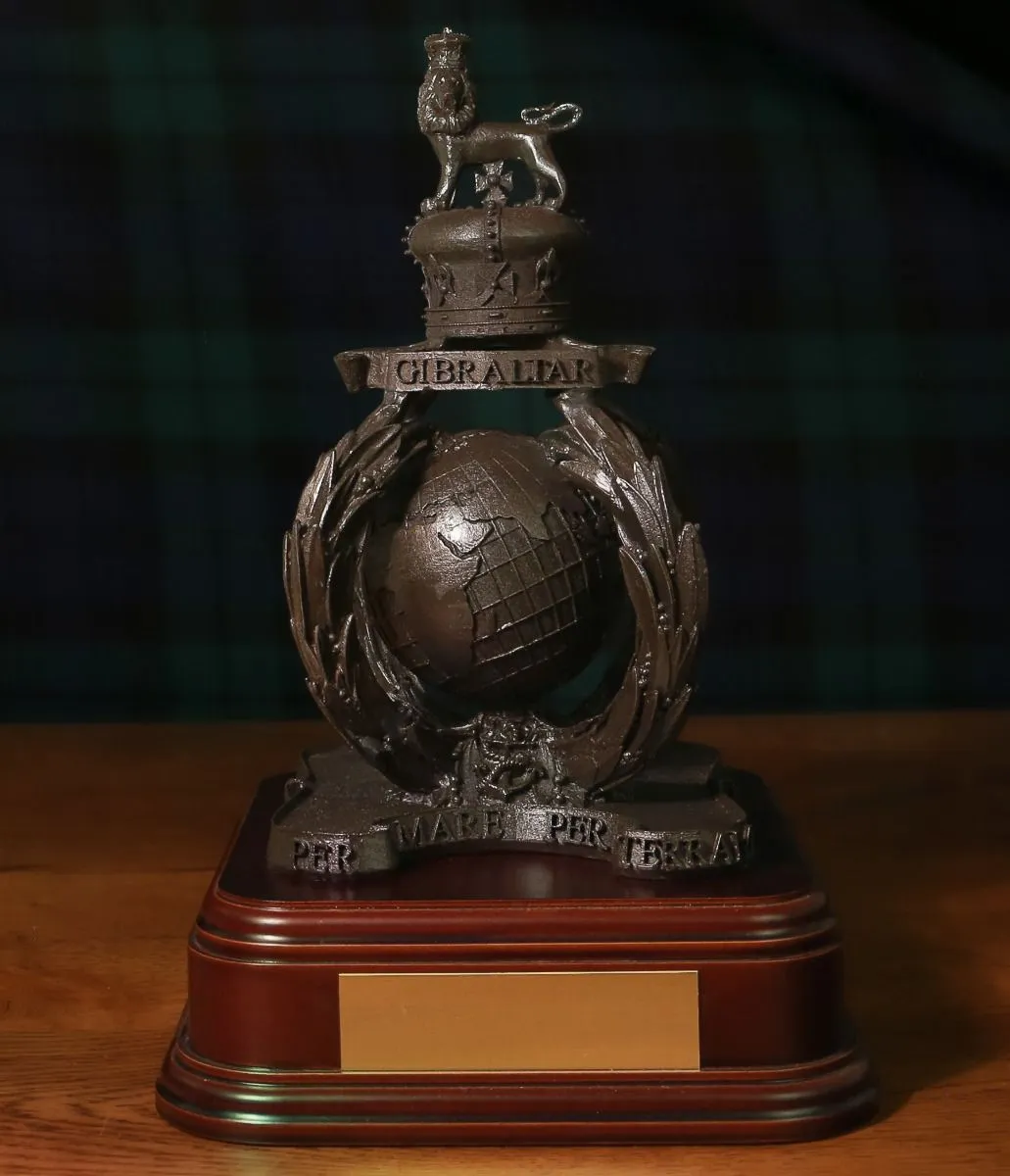 Royal Marines 3D Globe & Laurel - Bronze B77A