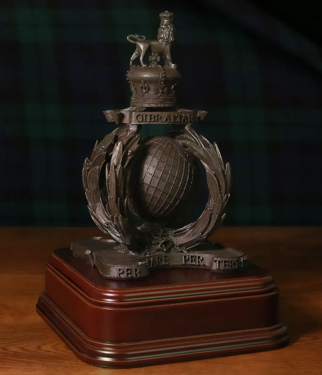 Royal Marines 3D Globe & Laurel - Bronze B77A