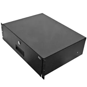 SA-RD3 - 3 Space PA/DJ Metal Rack Case Locking Drawer - 3U Server Cabinet Drawer with Key