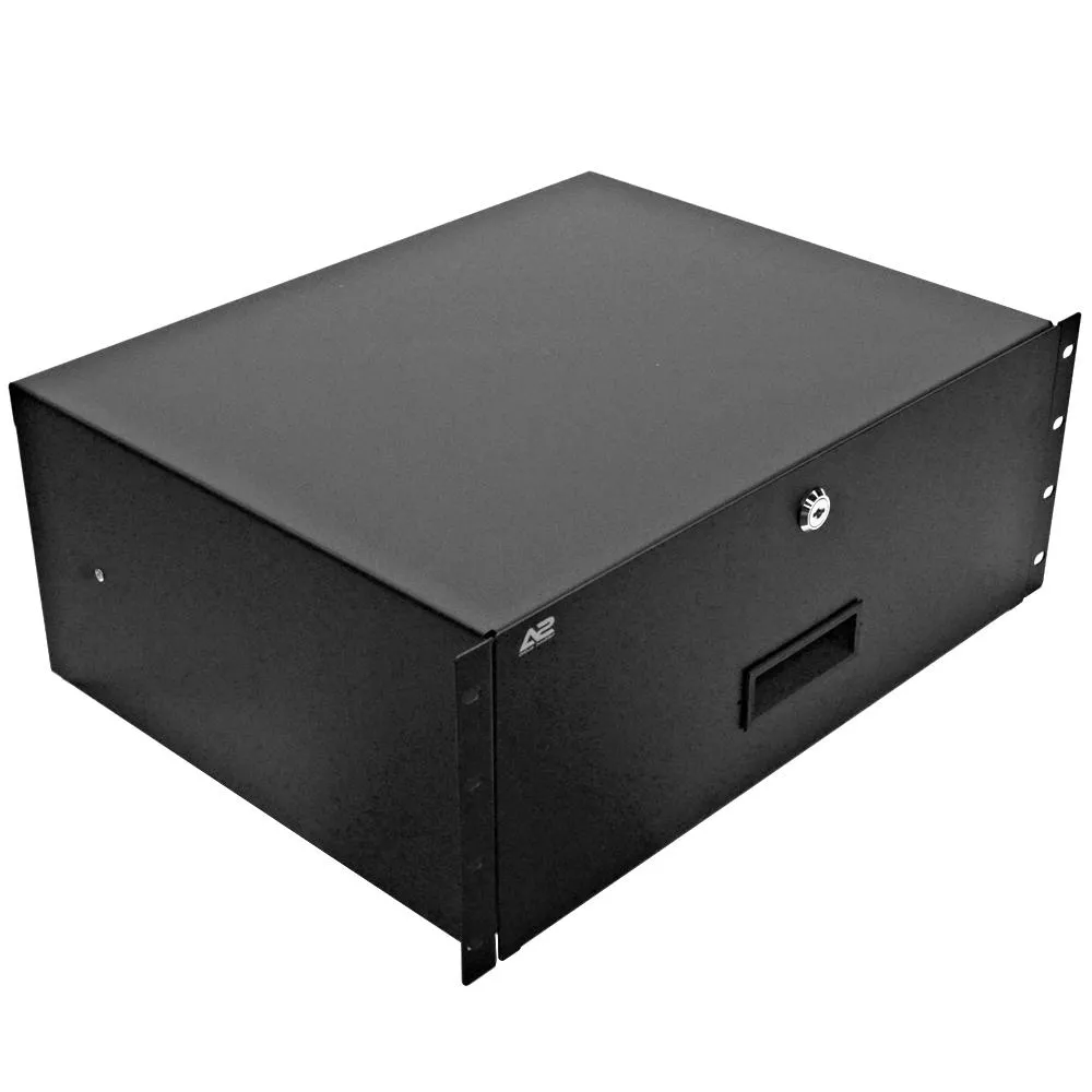 SA-RD4 - 4 Space PA/DJ Metal Rack Case Locking Drawer - 4U Server Cabinet Drawer with Key