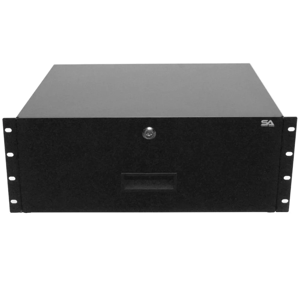 SA-RD4 - 4 Space PA/DJ Metal Rack Case Locking Drawer - 4U Server Cabinet Drawer with Key