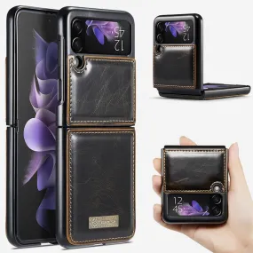 Samsung Galaxy Z Flip 3, Z Flip 4 Phone Case Handmade Leather Phone Bag