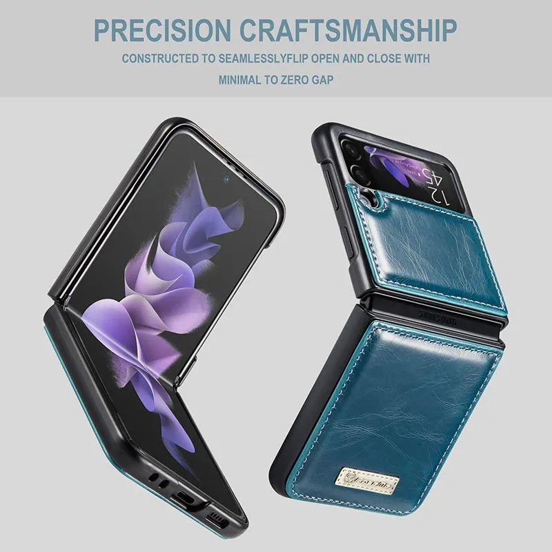 Samsung Galaxy Z Flip 3, Z Flip 4 Phone Case Handmade Leather Phone Bag