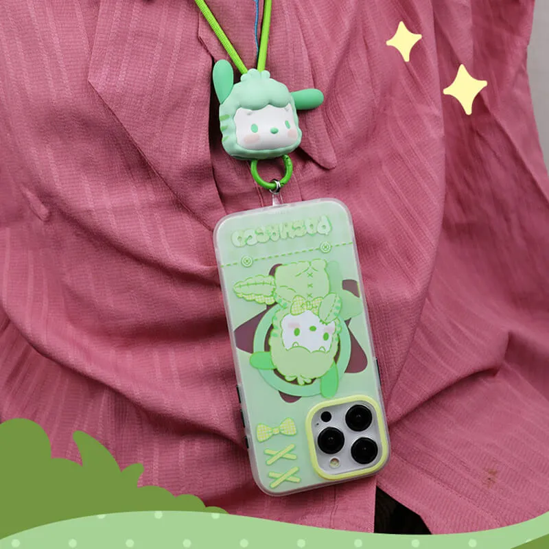 Sanrio Muppet Series 3d Face Doll Phone Neck Hanging Lanyard