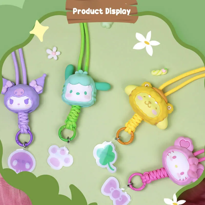Sanrio Muppet Series 3d Face Doll Phone Neck Hanging Lanyard