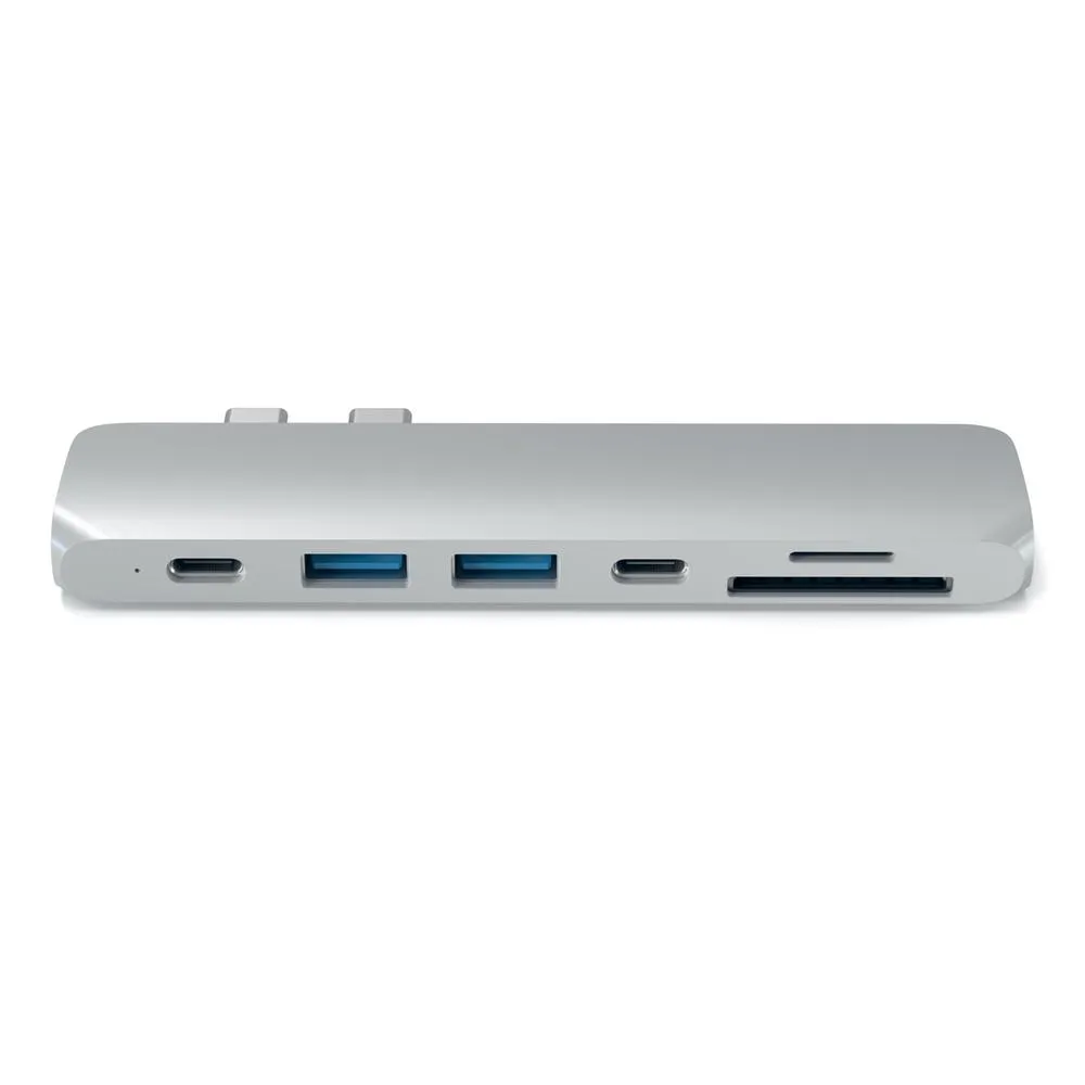 Satechi USB-C Pro Hub w/ 4K HDMI & Thunderbolt 3 - Silver