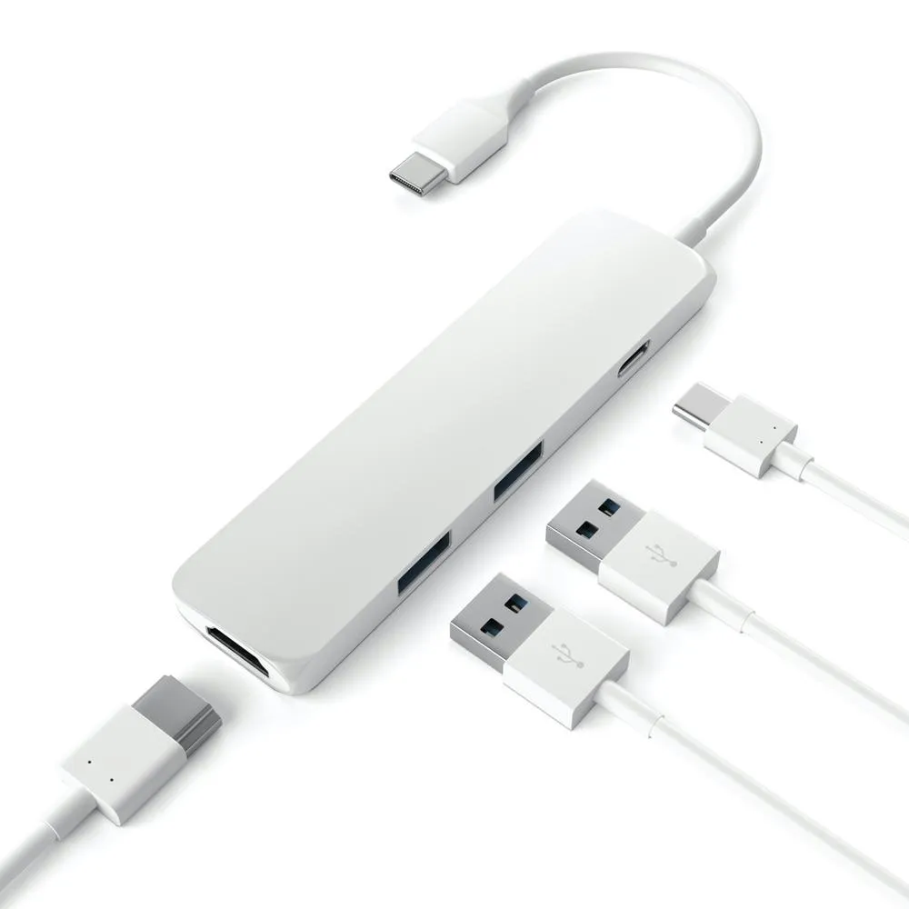 Satechi USB-C Slim Multi-Port Adapter - Silver