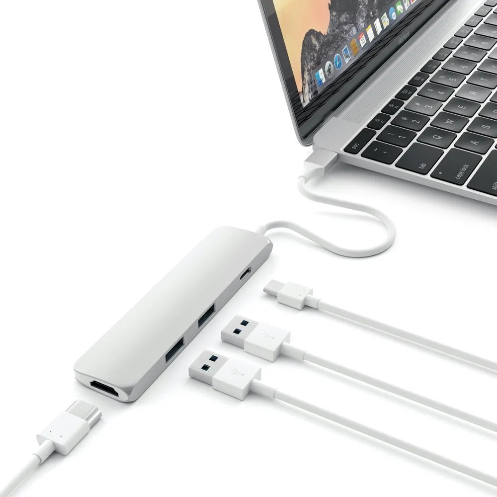 Satechi USB-C Slim Multi-Port Adapter - Silver